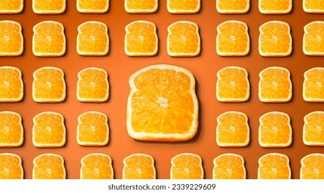 Bread with orange flavour with multiple background