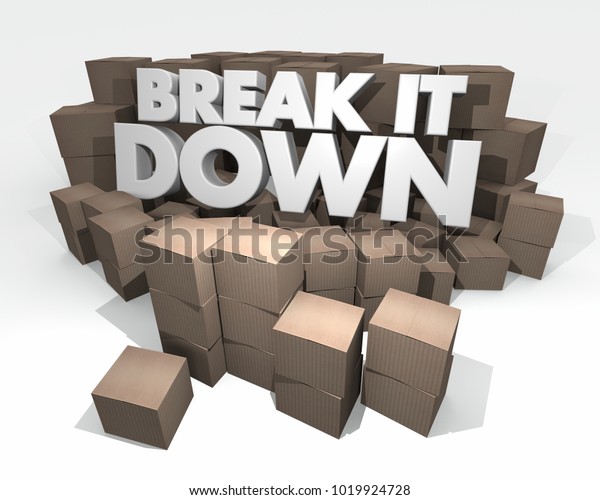 Break Down Smaller Packages Cardboard Boxes Stock Illustration Break Down Smaller Packages Cardboard Boxes Stock Illustration