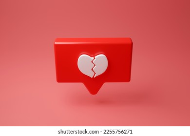 break love text in 3d render design.