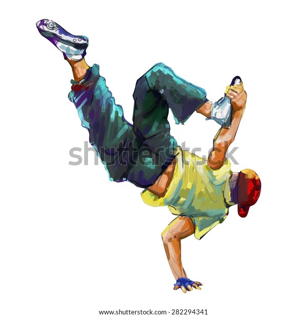 Breakdancer Digital Painting Breakdancer のイラスト素材