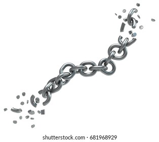 Shackles Chain Long Reach Breaking Grey Stock Illustration 1124715335