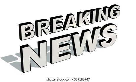 Breaking News 3D Text On White Breaking News 3D Text On White