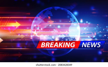 Breaking news background, World Global TV news banner design, Breaking News template title with world map background - Powered by Shutterstock