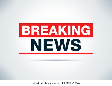 Breaking News Isolated On Abstract Flat Background Design Illustration