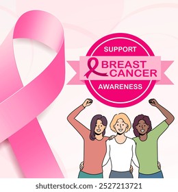 Breast Cancer Awareness Banner Design - Powered by Shutterstock