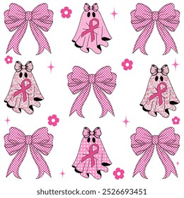 Breast Cancer Awareness, In October We Wear Pink, Breast Cancer, Awareness Ribbon, Religious , Coquette - Powered by Shutterstock