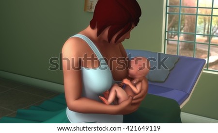 3d breast feeding Video teen strip