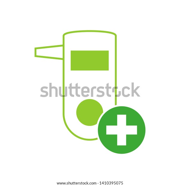 Breath test icon. Medical clipart isolated on\
white background