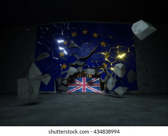 Brexit concept 3d rendering
