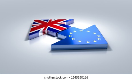 Brexit. UK Leaving European Union. 3d Illustration
