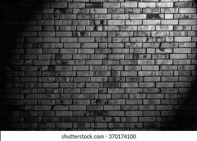 Brick Wall Texture Background Beam Of Spotlight In The Corner