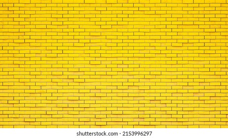 Brick wall yellow for texture background. 3D Render.