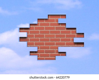 Bricked hole on the sky