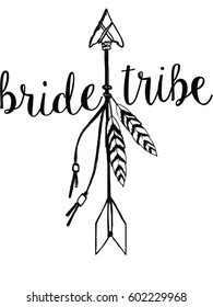 Bride Tribe With Hand Drawn Arrow