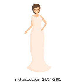 Bride wedding dress icon. Cartoon of Bride wedding dress icon for web design isolated on white background - Powered by Shutterstock