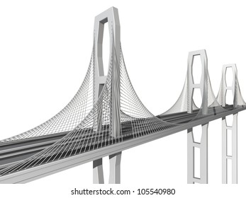 Bridge On A White Background