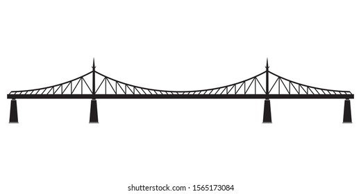 Bridge Icon Set Different Bridges Silhouettes Stock Illustration 1566360262