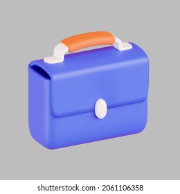 Briefcase 3d Icon. 3d Rendering Icon.