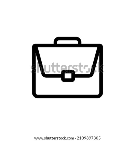 Briefcase icon. Bag for documents and papers. Business accessory. A package of documents or portfolio. Isolated raster illustration on white background.

