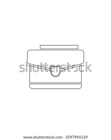 Briefcase icon with thin outline