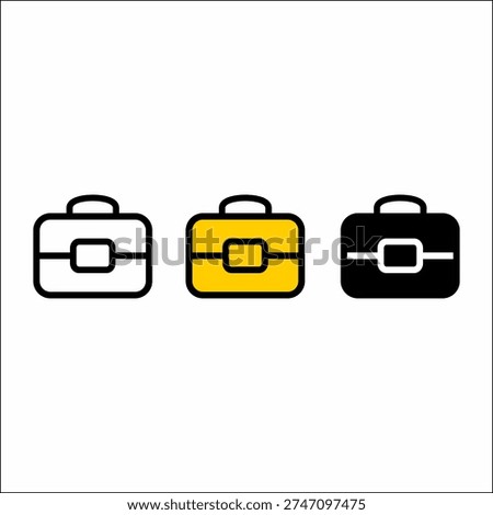 Briefcase icon Vector Minimalist Documents