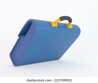 Briefcase Right Side 3D Rendering