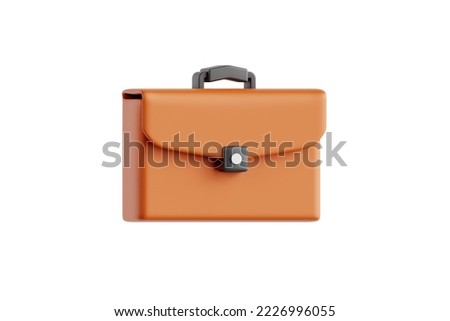 briefcase or suitcase 3d render illustration