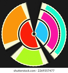 bright abstract clockwork retro background