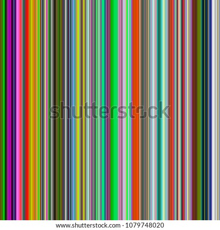 Bright abstract of contiguous vertical stripes for decoration and background with themes of repetition, conformity, variation vibrant vertical abstraction lines background