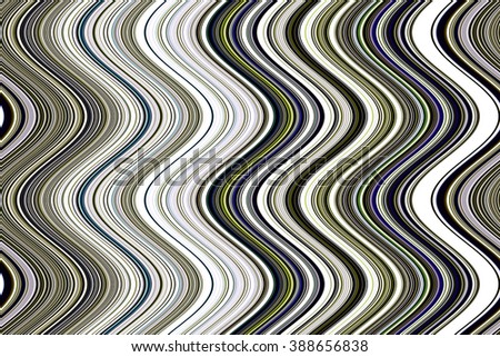 Bright abstract of many thin, contiguous sine waves, many white, for decoration and background with motifs of conformity, repetition, variation