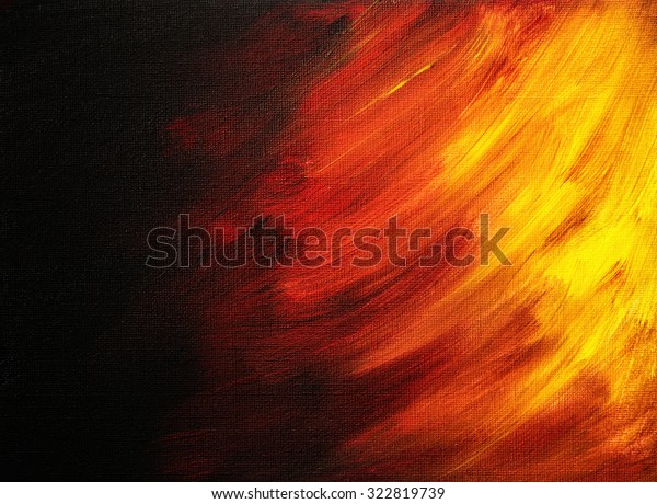Helle Abstrakte Malerei Die Wie Flammen Stockillustration