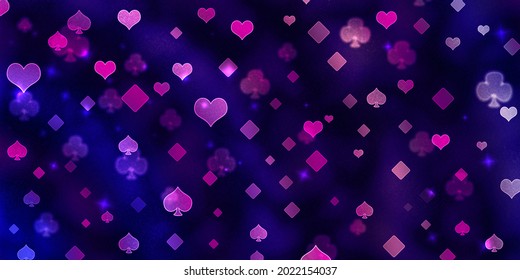 Bright Abstract Poker Bokeh Pattern.