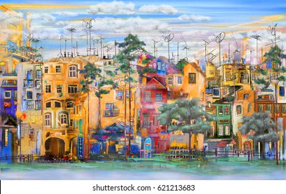 Bright cityscape