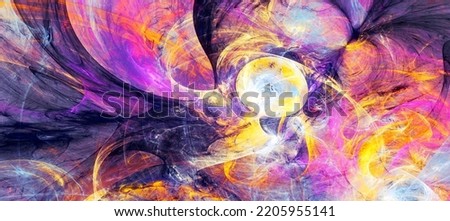 Bright color background. Abstract art painting. Modern purple image. Fractal artwork for creative graphic design
