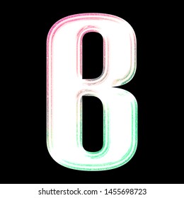 Bright Colorful Glowing Light Letter B Stock Illustration 1455698723 ...