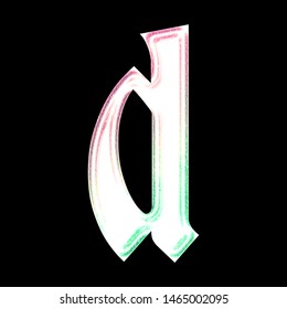 Bright Colorful Glowing Light Letter D Stock Illustration 1465002095 ...