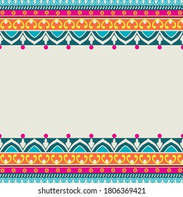Bright colorful Indian theme frame with the space for text.