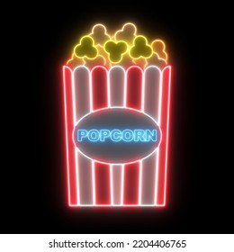 Bright And Colorful Neon Popcorn