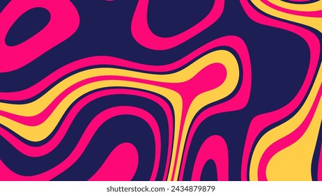 Bright dynamic background with twisted wavy lines of colors of illustration. High quality drawing