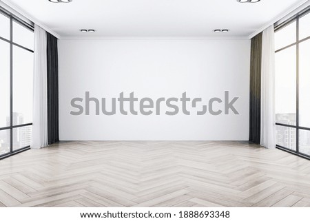 Similar – Image, Stock Photo in a large indoor shooting range can train sport shooters