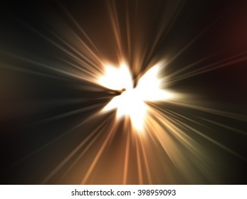 Bright flash, explosion or burst effect background
