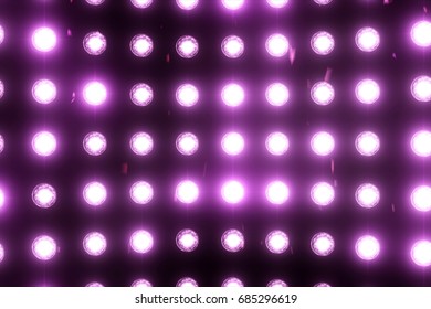 Bright Flood Lights Background With Particles And Glow. Gold Tint. More Color Options Available In My Portfolio.