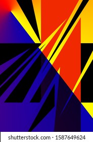 Bright geometric abstraction. Dynamic execution