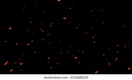 Bright glowing fire particles rising up and moving with the wind in a fiery night sky. Hot burning fire sparks and bonfire background. Fire flakes and ashes. Blaze, ember, campfire. - Powered by Shutterstock