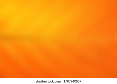 Bright golden orange yellow smooth subdued gradient color background with blurred leaf pattern