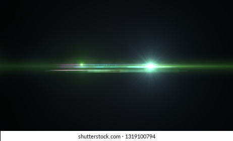 bright green lensflare