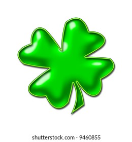 Bright Green Neon Shamrock