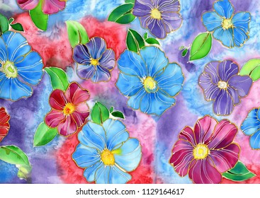 Tie Dye Flower Images Stock Photos Vectors Shutterstock