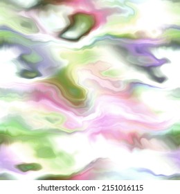 Bright Marbled Painterly Abstract Beach Wear Pattern. Seamless Summer Fashion Organic Clothing Fluid Ink Design Swatch. 