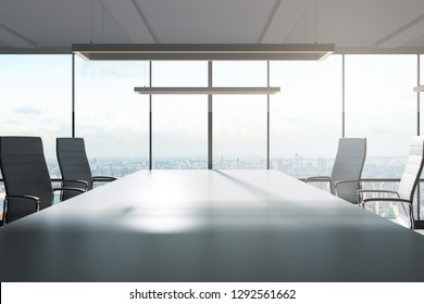 Modern Conference Room Interior Furniture Bright Stock Illustration ...